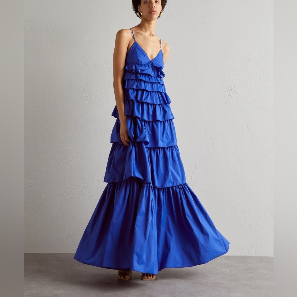 STAUD Riley Dress in Lapis